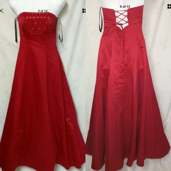 Zumzum by NIKI LIVAS size 5/6 red ballroom dress - Picture 2 of 8